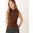 Gina Tricot Sleeveless High Neck Knitted Top - Brown