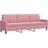 vidaXL 3-Sitssoffa Rosa 210 cm Sammet Soffa 226cm 3-sits