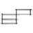 Gejst Nivo B Black Ash Wall Shelf 118cm