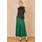 Yumi Green Satin Midi Skirt - Green