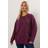 Yours Diamante Embellished Curve Jumper - Burgundy