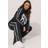 Yours Wide Leg Side Stripe Joggers - Black