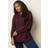 Yours Waffle Knit Jumper Women's - Dark Red