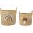 Bloomingville Agnes Basket 2pcs Rainbow/Mushroom