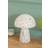 ValueLights Confetti Glass Mushroom Shape White One Size Table Lamp