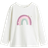 H&M Printed Jersey Top - White/Rainbow (1303341001)
