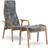 Swedese Lamino With Footstool Scandinavian Grey Armchair 101cm 2pcs