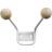Maze Interior Bill XXS White/Natural Coat Hook 13.5cm