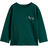 H&M Motif Detail Cotton T-shirt - Dark Green/Dog (1304057002)