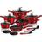 Berlinger Haus Metallic Line Wine Red Cookware Set with lid 15 Parts