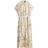 H&M Dame Skjortekjole Med Bindebælte - Lys Beige