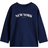 H&M Motif Detail Cotton T-shirt - Navy Blue/New York (1304057001)