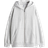 H&M Oversized Zip Through Hoodie - Light Grey Marl