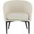 Venture Design Fluffy White Armchair 71cm