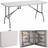 Gr8 Garden New Compact Foldable 6ft Heavy Duty Camping Trestle - White