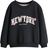 H&M Printed Brushed Inside Sweatshirt - Dark Grey/New York (1305880111)