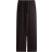 H&M Straight Trousers With Drawstring - Dark Brown