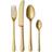 Georg Jensen Copenhagen Matt Gold Cutlery Set 4pcs