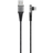 Goobay USB-A opladerkabel 60W tekstil vinklet stik 2m