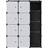 vidaXL Modular Black/White Wardrobe 109x143cm