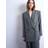 Topshop Double Breasted Oversized Blazer - Grey