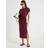 River Island Premium Short Sleeve Knot Midi Dress - Red