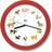 Kookoo KidsWorld Strawberry Red Wall Clock