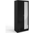 Fwstyle 2 Door Mirrored Black Wardrobe 76x181cm