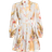Zimmermann Ascension Plunge Mini Dress - Light Blue Palm Floral