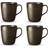 aida Raw Metallic Brown Mug 35cl 4pcs