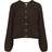 Object Objsaggia Re L S Knit Cardigan Noos Dam Stickade Tröjor - Seal Brown/Melange
