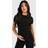 boohoo Womens Maternity Soft Touch Crew Neck T-Shirt Black
