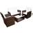 vidaXL 42642 Loungeset, 1 Bord inkl. 2 Stolar & 1 Soffor