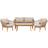 Venture Design Chania Loungesæt, 1 borde inkl. 2 stole & 1 sofaer