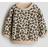H&M Baby Leopardmönstrad Sweatshirt Borstad Insida Tryck - Beige