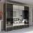 Sliding Wardrobes 4u Sweden High Gloss Black Wardrobe 203x220cm