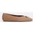Stradivarius Split Leather Ballet Flats With Detail - Beige