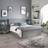 Aspire Chesterfield Ottoman Grey Frame Bed 104x217cm