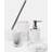 OHS 4-Piece Marble Ribbed Bathroom Accessories Set
