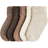H&M Anti Slip Terry Socks - Dark Brown/Brown (1167722003)