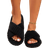 Shein Women's Cross Strap Slippers - Black