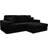 Luxury Life Giovanni Luxe Black Sofa 235cm 3 Seater
