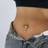 Shein Silver Non-Piercing Butterfly Fake Belly Button - Silver
