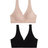 H&M Mama Cotton Nursing Bras 2-pack - Beige/Black (1266750002)