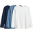 H&M Pojke Vit 3-pack långärmad T-shirt