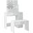 vidaXL 3114119 Glossy White Dressing Table 35x86.5cm 2pcs
