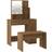 vidaXL 3114122 Brown Oak Dressing Table 35x86.5cm 2pcs