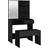 vidaXL 3114108 Black Dressing Table 40x74.5cm 2pcs