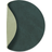 Lind DNA Nupo Circle Reversible Dark Green/Olive Green Coaster 10cm