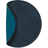 Lind DNA Nupo Circle Reversible Midnight Blue-Petrol Coaster 10cm